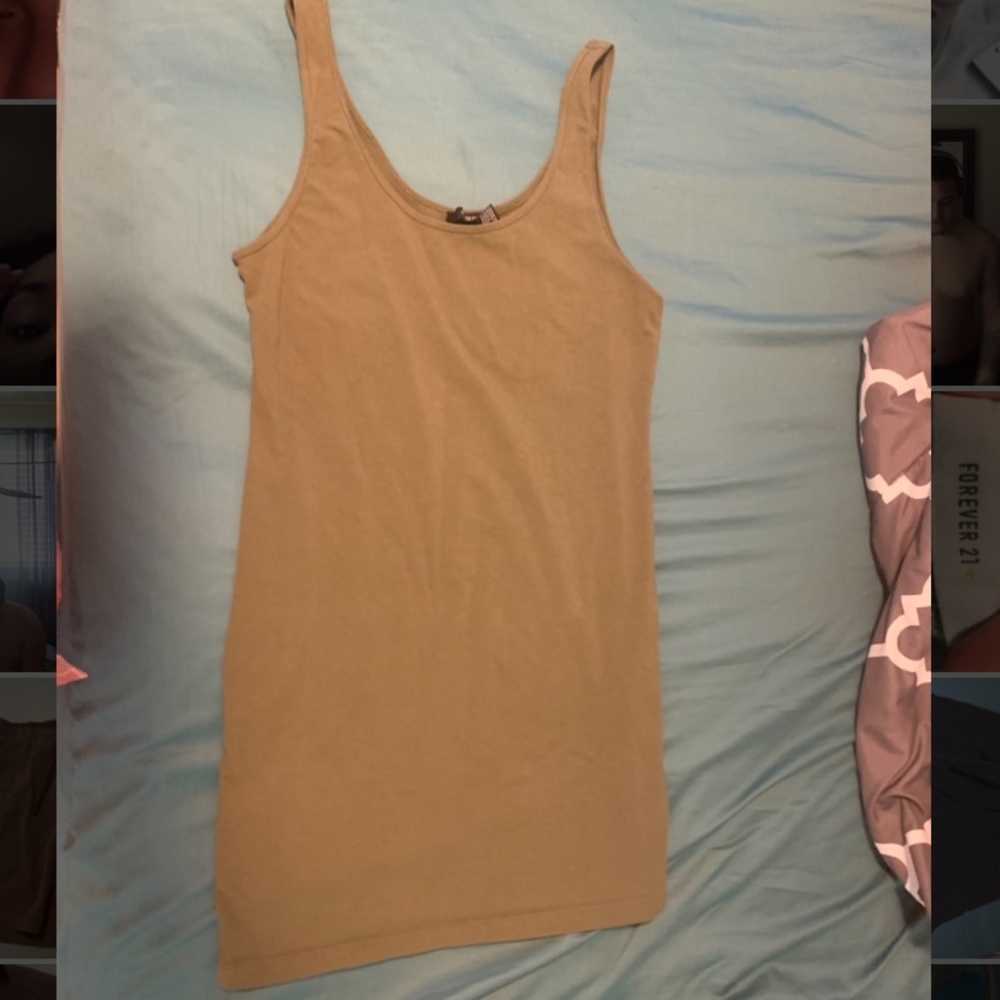 Olive green body con dress